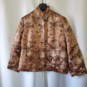 Drapers and Damon's Brown Floral Coat - Size 14P